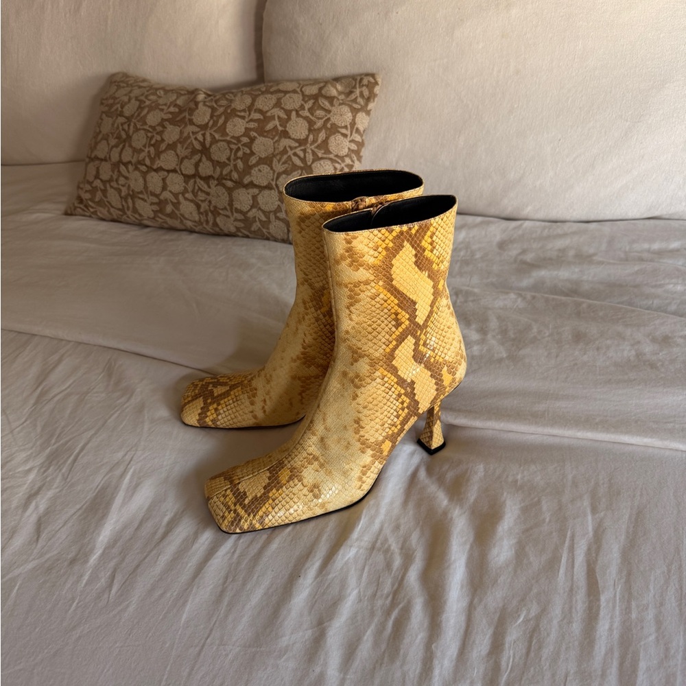 Proenza Schouler Snake Print Ankle Boots